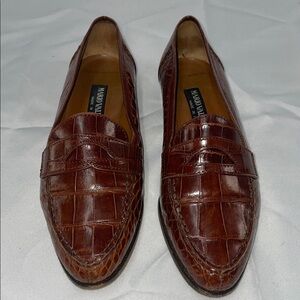 MARIO VALENTINO ITALIAN GENUINE CROCODILE LOAFERS FTL-03-135